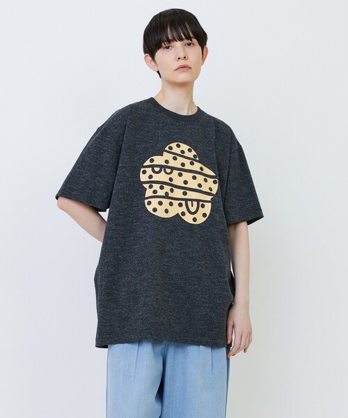 FRAPBOIS（フラボア）の「ドットパーキーT（Tシャツ/カットソー・レディース・チャコールグレー/グレー/ホワイト・1/2）」の14枚目の写真