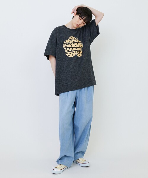 FRAPBOIS（フラボア）の「ドットパーキーT（Tシャツ/カットソー・レディース・チャコールグレー/グレー/ホワイト・1/2）」の16枚目の写真
