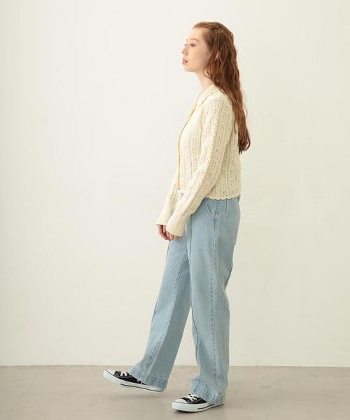 MILKFED.（ミルクフェド）の「OPENWORK KNIT CARDIGAN（カーディガン/ボレロ・レディース・オフホワイト/ブラック/ライトブルー・ONE SIZE）」の17枚目の写真