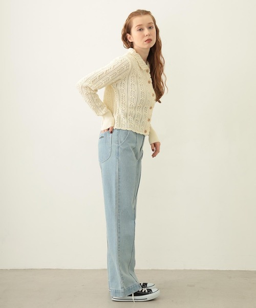 MILKFED.（ミルクフェド）の「OPENWORK KNIT CARDIGAN（カーディガン/ボレロ・レディース・オフホワイト/ブラック/ライトブルー・ONE SIZE）」の18枚目の写真