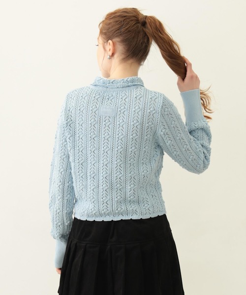 MILKFED.（ミルクフェド）の「OPENWORK KNIT CARDIGAN（カーディガン/ボレロ・レディース・オフホワイト/ブラック/ライトブルー・ONE SIZE）」の21枚目の写真
