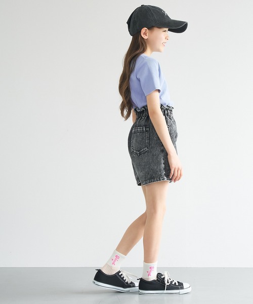 coca(coca)(コカ)の「キッズ リブ肩スリットトップス(Tシャツ/カットソー・キッズ・ブラック/ブルー・120/130/140/150)」の9枚目の写真
