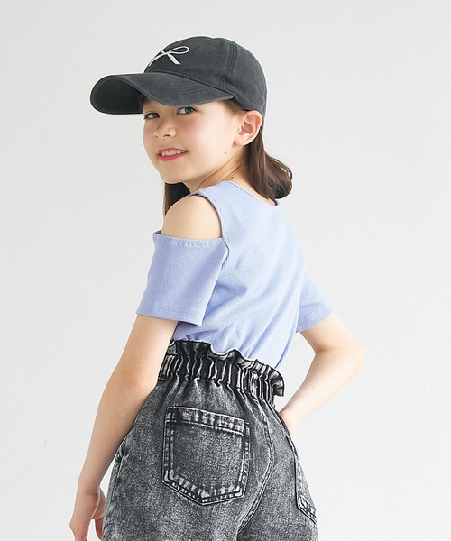 coca(coca)(コカ)の「キッズ リブ肩スリットトップス(Tシャツ/カットソー・キッズ・ブラック/ブルー・120/130/140/150)」の10枚目の写真