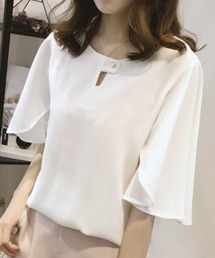 スリットネック」に該当するシャツ/ブラウスファッション通販