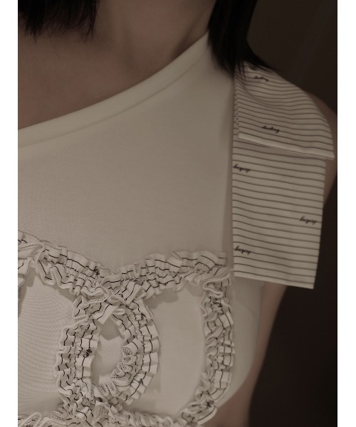美品Darich ビッグリボンワンショルトップス　WHT ビッグリボンワンショルトップス（その他トップス）｜Darich
