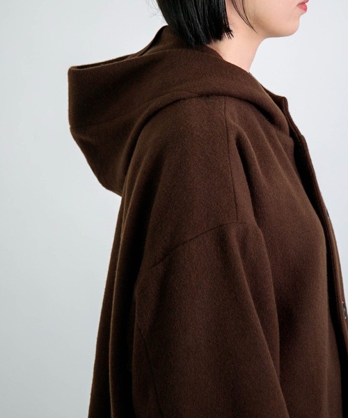 BASISBROEK（バシスブルック）の「[BASISBROEK ] CIRCUS / メルトンウールミドルパーカー（その他アウター・レディース・ブラウン・1）」の7枚目の写真