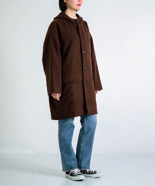 BASISBROEK（バシスブルック）の「[BASISBROEK ] CIRCUS / メルトンウールミドルパーカー（その他アウター・レディース・ブラウン・1）」の2枚目の写真