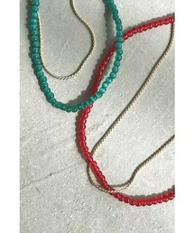 marjour(}[W[)BEADS & CHAIN BRACELET(uXbg)