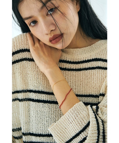 marjour（マージュール）の「BEADS & CHAIN BRACELET（ブレスレット・レディース・レッド/グリーン・FREE）」の3枚目の写真