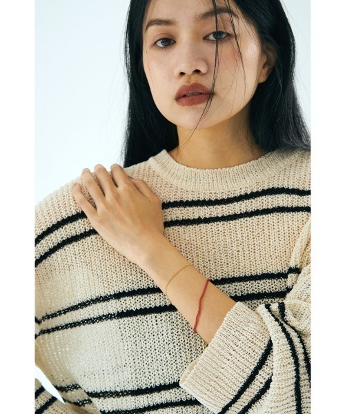 marjour（マージュール）の「BEADS & CHAIN BRACELET（ブレスレット・レディース・レッド/グリーン・FREE）」の4枚目の写真