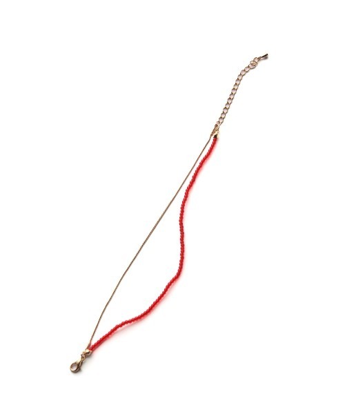 marjour（マージュール）の「BEADS & CHAIN BRACELET（ブレスレット・レディース・レッド/グリーン・FREE）」の14枚目の写真