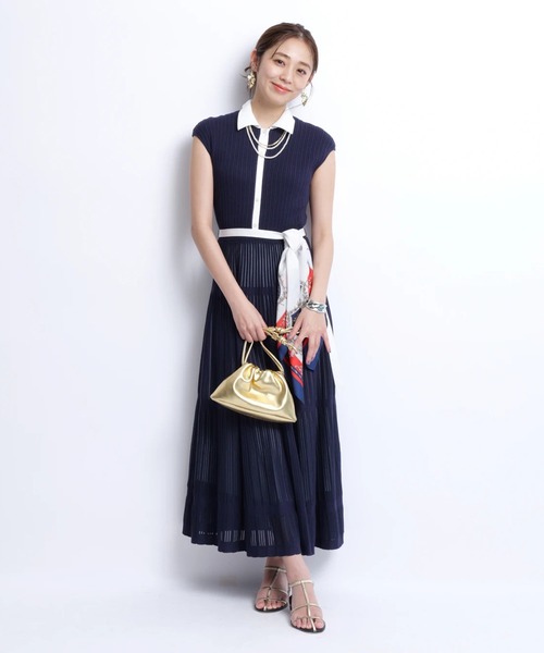 JUSGLITTY（ジャスグリッティー）の「衿付プリーツニット