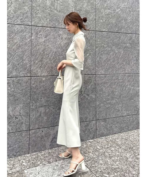 【miさま専用】スナイデル snidel ダブルカラーマーメイドドレス セール】ダブルカラーマーメイドドレス（ワンピース）｜SNIDEL