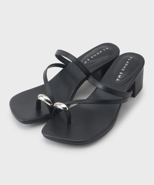THE SHOP TK （ザ ショップ ティーケー ）の「メタルトングサンダル（パンプス・レディース・ブラック・35/45）」の2枚目の写真