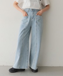 HER CLOSET（ハークローゼット）の「【she mo shelly】センターラインストレートデニム CENTER LINE STRAIGHT DENIM（デニムパンツ）」