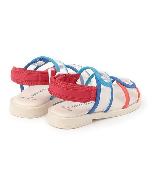 petit main(プティマイン)の「【WEB限定】配色クリアサンダル(サンダル・キッズ・ブラック/ブルーグレー/レッド・18cm/17cm/19cm/16cm)」の6枚目の写真