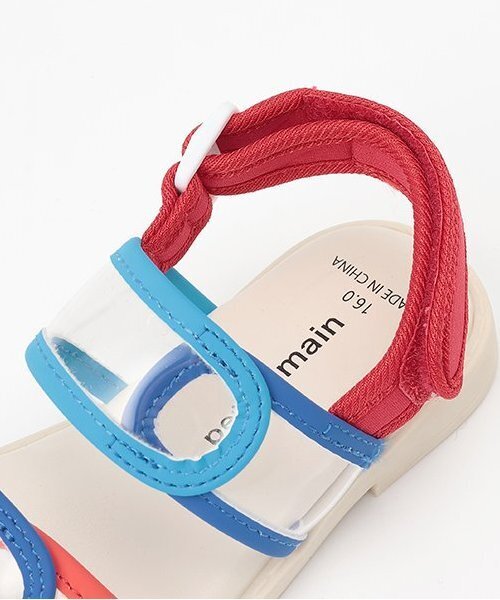 petit main(プティマイン)の「【WEB限定】配色クリアサンダル(サンダル・キッズ・ブラック/ブルーグレー/レッド・18cm/17cm/19cm/16cm)」の7枚目の写真