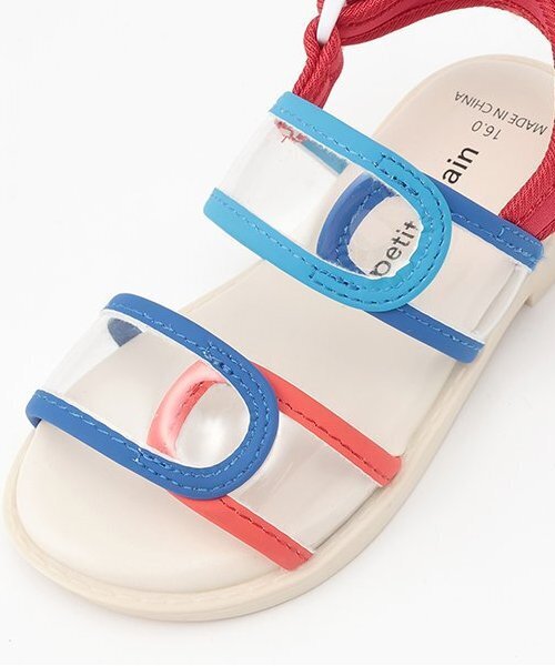 petit main(プティマイン)の「【WEB限定】配色クリアサンダル(サンダル・キッズ・ブラック/ブルーグレー/レッド・18cm/17cm/19cm/16cm)」の8枚目の写真