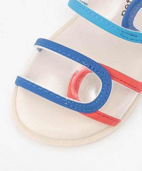 petit main(プティマイン)の「【WEB限定】配色クリアサンダル(サンダル・キッズ・ブラック/ブルーグレー/レッド・18cm/17cm/19cm/16cm)」の9枚目の写真