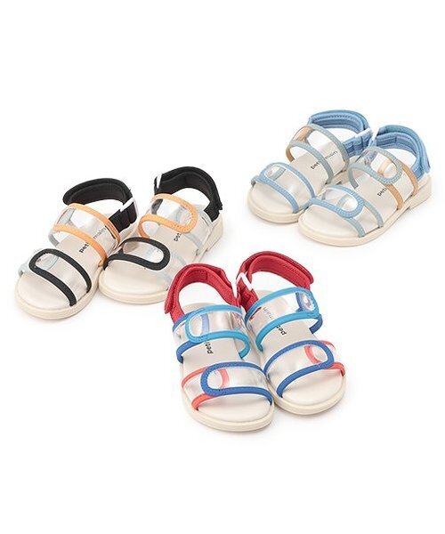 petit main(プティマイン)の「【WEB限定】配色クリアサンダル(サンダル・キッズ・ブラック/ブルーグレー/レッド・18cm/17cm/19cm/16cm)」の14枚目の写真