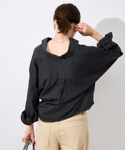 スローブイエナ　リネンコットンカシュクールシャツ セール】リネンコットンカシュクールシャツ（シャツ/ブラウス