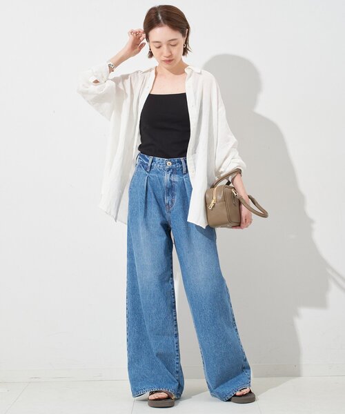 スローブイエナ　リネンコットンカシュクールシャツ SLOBE IENA｜リネンコットンカシュクールシャツ | Rakuten
