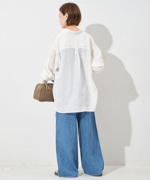 リネンコットンカシュクールシャツ（シャツ/ブラウス）｜SLOBE