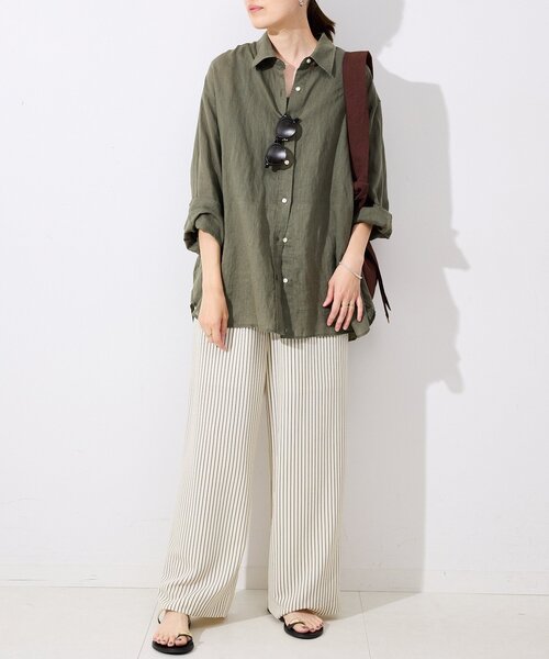 スローブイエナ リネンコットンカシュクールシャツ セール】リネンコットンカシュクールシャツ(シャツ/ブラウス