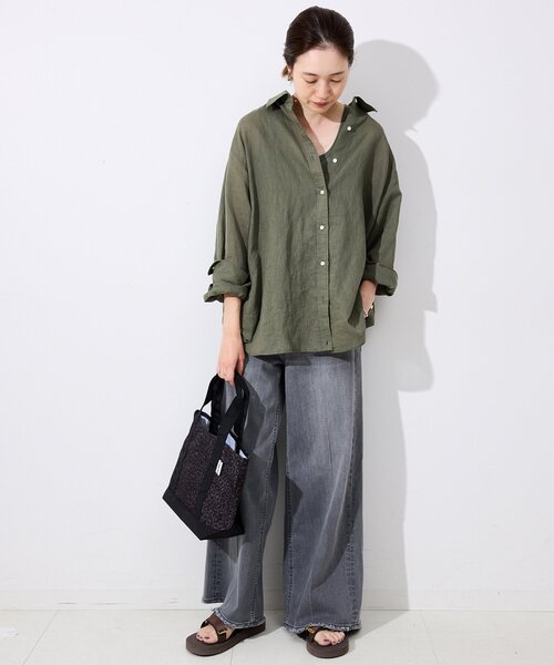 SLOBE IENA｜リネンコットンカシュクールシャツ | Rakuten