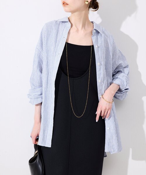 スローブイエナ　リネンコットンカシュクールシャツ セール】リネンコットンカシュクールシャツ（シャツ/ブラウス