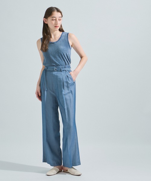 ketty(ケティ)の「ミニドビーベロアタンクトップ≪手洗い可能≫(Tシャツ/カットソー・レディース・オレンジ/オフホワイト/ブルー・M)」の16枚目の写真