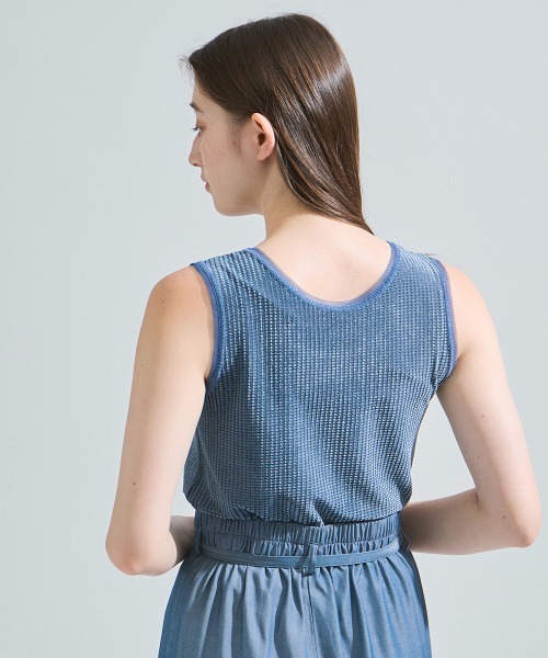ketty(ケティ)の「ミニドビーベロアタンクトップ≪手洗い可能≫(Tシャツ/カットソー・レディース・オレンジ/オフホワイト/ブルー・M)」の20枚目の写真