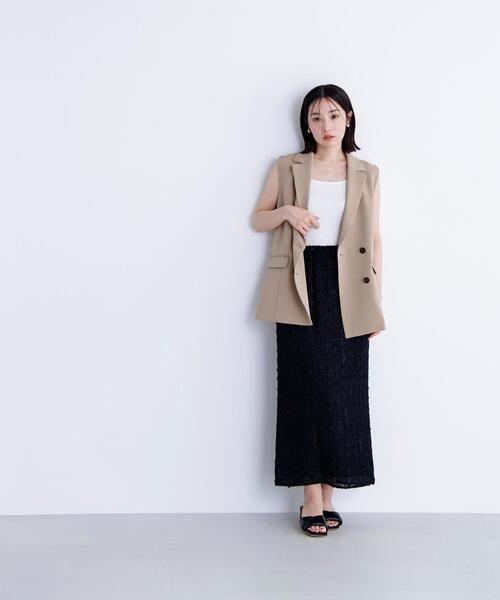 NATURAL BEAUTY BASIC(ナチュラルビューティーベーシック)の「◇ドライタッチ SETUP ボクシージレ(その他アウター・レディース・ベージュ/ダークブラウン・FREE)」の12枚目の写真