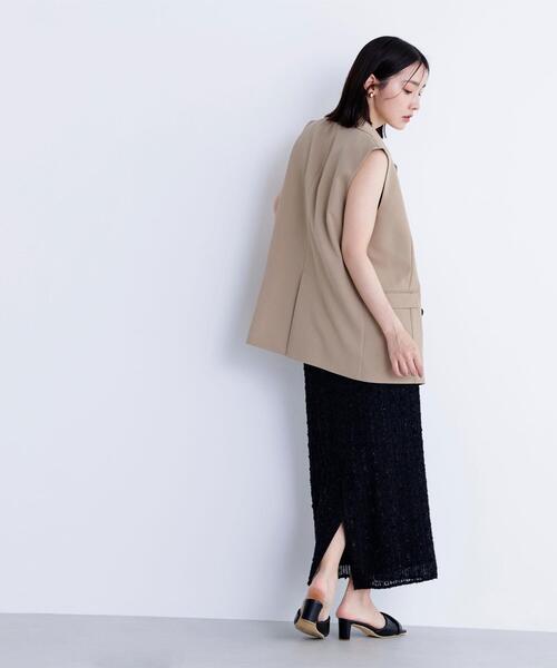 NATURAL BEAUTY BASIC(ナチュラルビューティーベーシック)の「◇ドライタッチ SETUP ボクシージレ(その他アウター・レディース・ベージュ/ダークブラウン・FREE)」の11枚目の写真