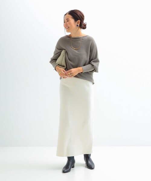 Demi-Luxe BEAMS（デミルクス ビームス）の「【追加】シンプル タイト ニットスカート .M［手洗い可］（スカート・レディース・ネイビー/オフホワイト/ブラック/ブラック系その他4・36/38）」の12枚目の写真