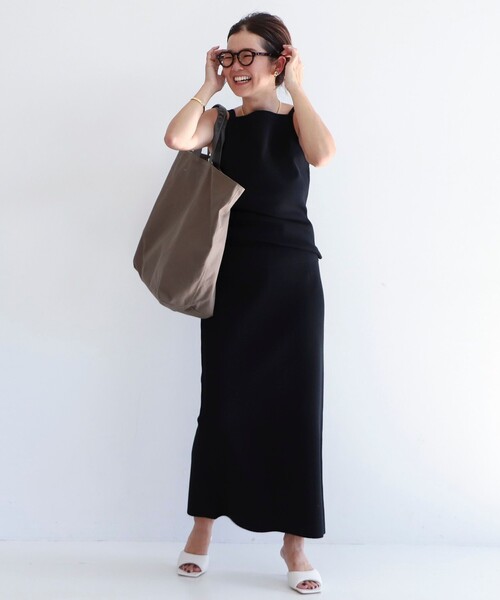 Demi-Luxe BEAMS シンプル タイト ニットスカート .M mi-mollet × Demi-Luxe BEAMS シンプルタイトニットスカート.M