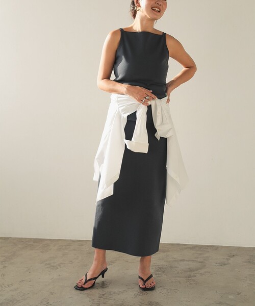 追加】シンプル タイト ニットスカート .M［手洗い可］（スカート