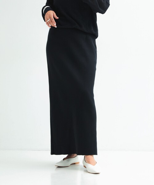 シンプル タイト ニットスカート .M［手洗い可］（スカート）｜Demi