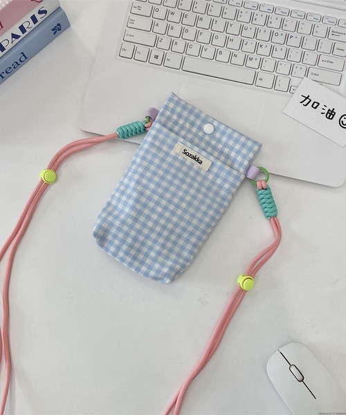 Mignonjour(ミニョンジュール)の「Mignonjour/チェック柄ミニショルダー M2770(ショルダーバッグ・レディース・ブラウン/グリーン/その他1/ピンク/ブルー/イエロー・FREE)」の4枚目の写真
