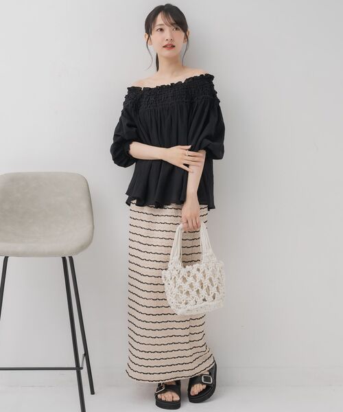 RETRO GIRL（レトロガール）の「マクラメハンドバッグ（ハンドバッグ・レディース・ブルー/ナチュラル/ブラック・ONE SIZE）」の9枚目の写真