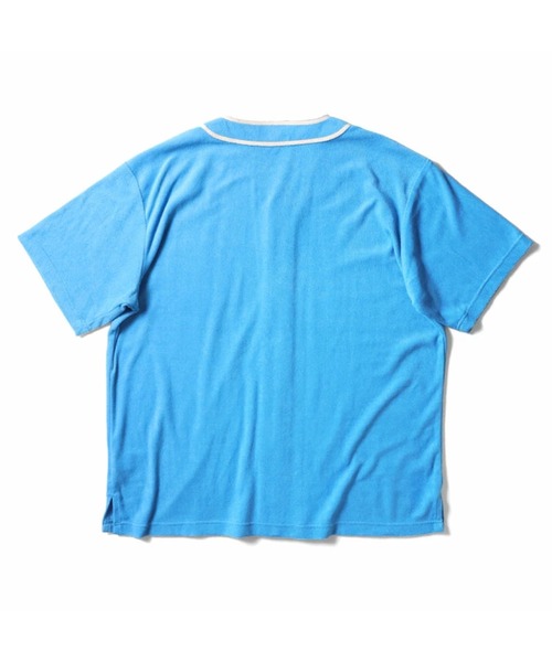 HOUSTON(ヒューストン)の「HOUSTON ヒューストン PILE BASEBALL SHIRT パイル ベースボールシャツ(シャツ/ブラウス・メンズ・オフホワイト/ブルー/ブラック・M/L/XL)」の5枚目の写真