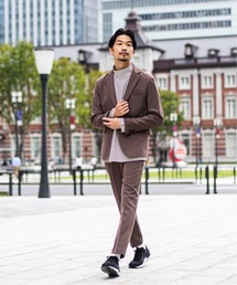 TRAVELER JERSEY / セットアップジャケット ブラウンバーズアイ