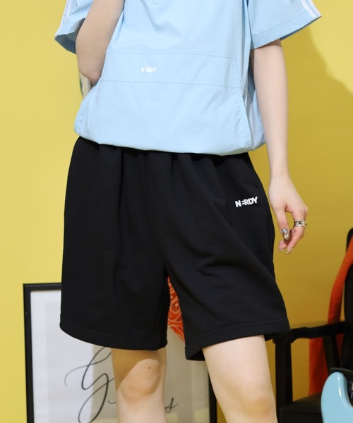 NERDY（ノルディ）の「バミューダスウェットパンツ（スウェットパンツ・メンズ・ブラック/ホワイト/グレー・S/M/L/SS）」の2枚目の写真
