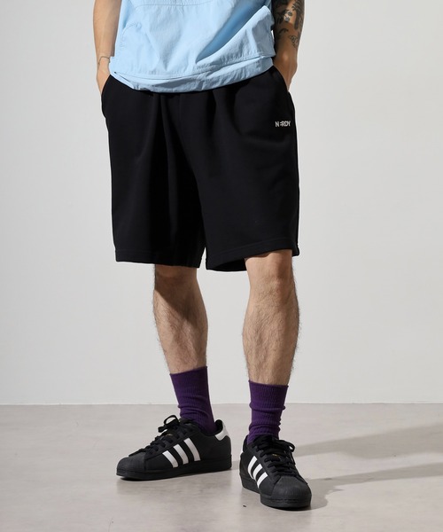 NERDY（ノルディ）の「バミューダスウェットパンツ（スウェットパンツ・メンズ・ブラック/ホワイト/グレー・S/M/L/SS）」の13枚目の写真