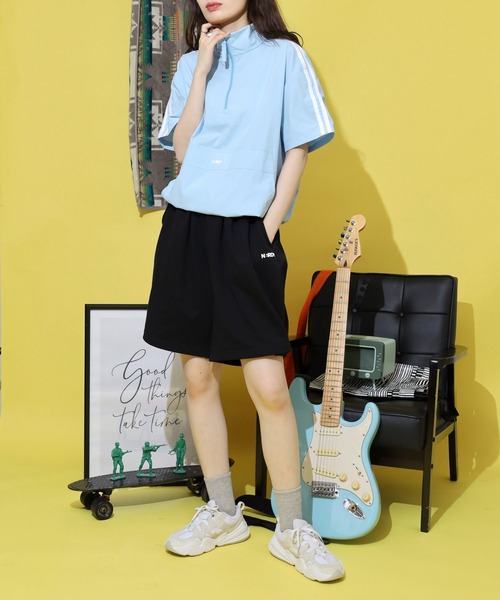 NERDY（ノルディ）の「バミューダスウェットパンツ（スウェットパンツ・メンズ・ブラック/ホワイト/グレー・S/M/L/SS）」の11枚目の写真