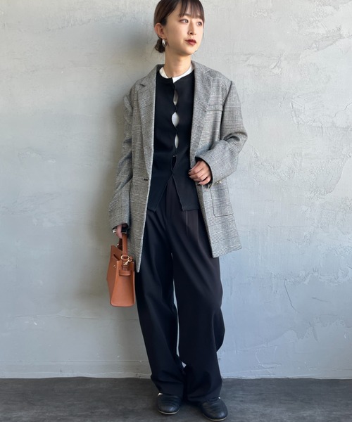 nenom（ネノム）の「[nenom/ネノム] 前後2WAY カットホール リブカットソー（Tシャツ/カットソー・レディース・ブラック/オフホワイト/グレー/イエロー・F）」の20枚目の写真