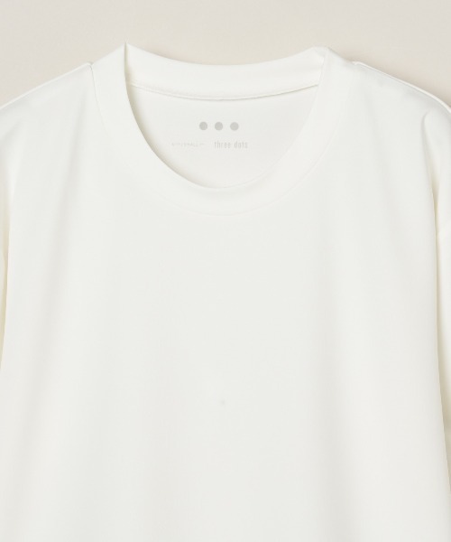three dots（スリードッツ）の「プレイフルアウトフィット パフスリーブTシャツ（Tシャツ/カットソー・レディース・ブラック/ネイビー/ホワイト/ボルドー・SMALL）」の6枚目の写真