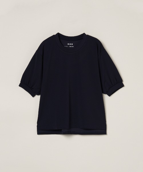 three dots（スリードッツ）の「プレイフルアウトフィット パフスリーブTシャツ（Tシャツ/カットソー・レディース・ブラック/ネイビー/ホワイト/ボルドー・SMALL）」の11枚目の写真