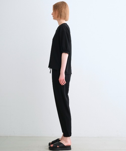 three dots（スリードッツ）の「プレイフルアウトフィット パフスリーブTシャツ（Tシャツ/カットソー・レディース・ブラック/ネイビー/ホワイト/ボルドー・SMALL）」の20枚目の写真