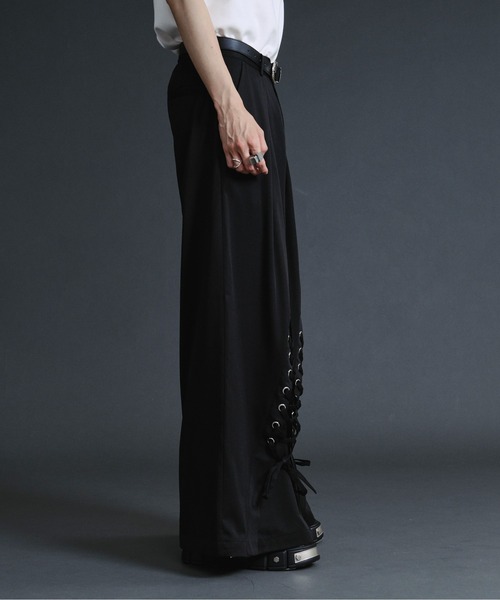 Ellno Loset（エルノロゼット）の「レースアップワイドバギーパンツ（その他パンツ・メンズ・アッシュグレー/ブラック・SMALL/MEDIUM/LARGE/X-SMALL）」の13枚目の写真